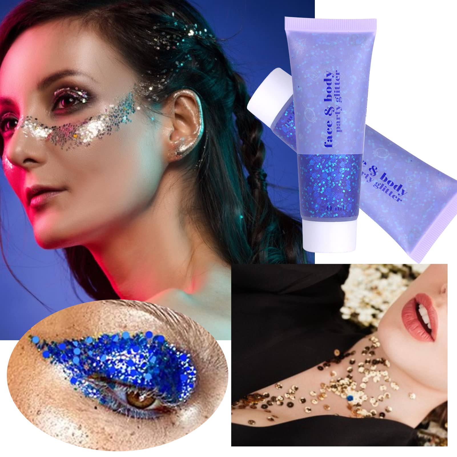 Amazon.co.jp: アイシャドウ キラキラ ボディグリッタージェル ラメ